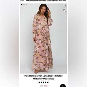 Floral maternity maxi dress